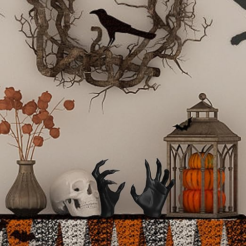 Halloween Witch's Demon Hand Wall Hanging Statues